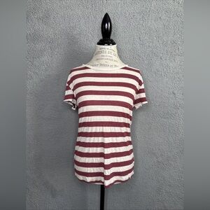 Volcom Women’s “Lived In Ribbed Tee”  Striped Size Small NWT